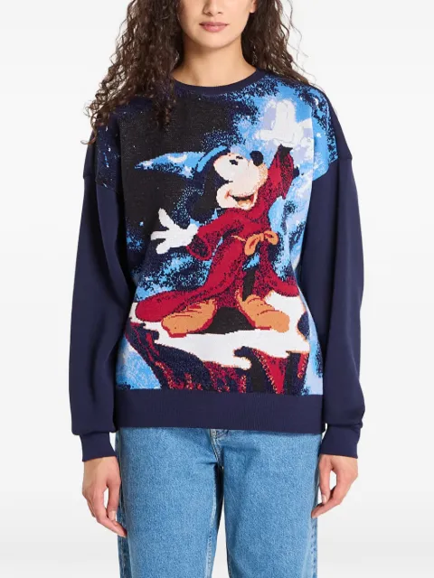 Desigual Mickey Mouse intarsia-knit sweater Blue 25WWSK155000