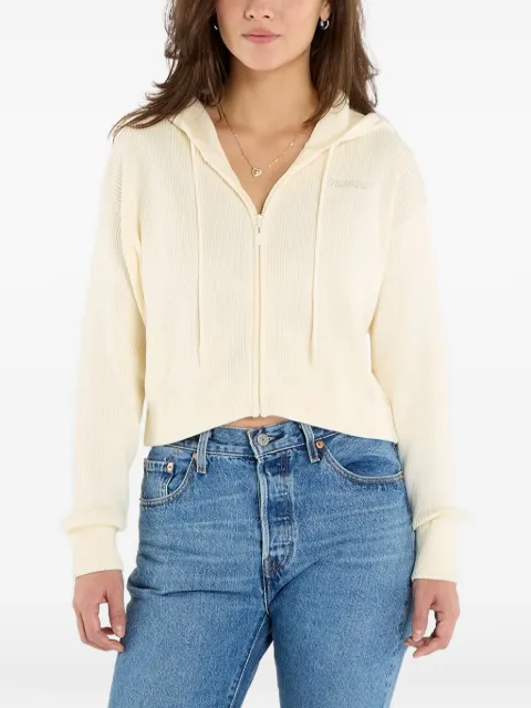 GUESS USA Flamina ribbed-knit zip-up cardigan Neutrals V5BR05Z3JD2G047