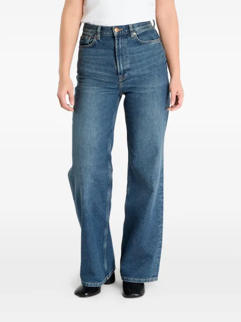 SAMSOE SAMSOE faded-wash jeans Blue F25300106CLR002381