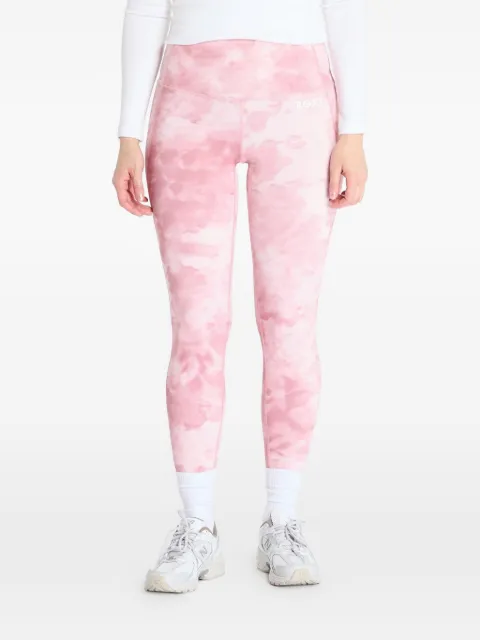 ROXY Wide Awake cloud-dye logo-print leggings Pink ERJNP03322