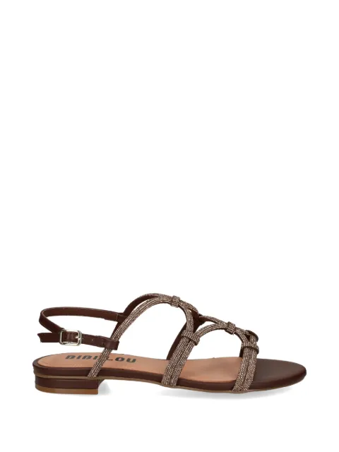 Bibi Lou Quail crystal-embellished flat sandals Brown 957Z00HG