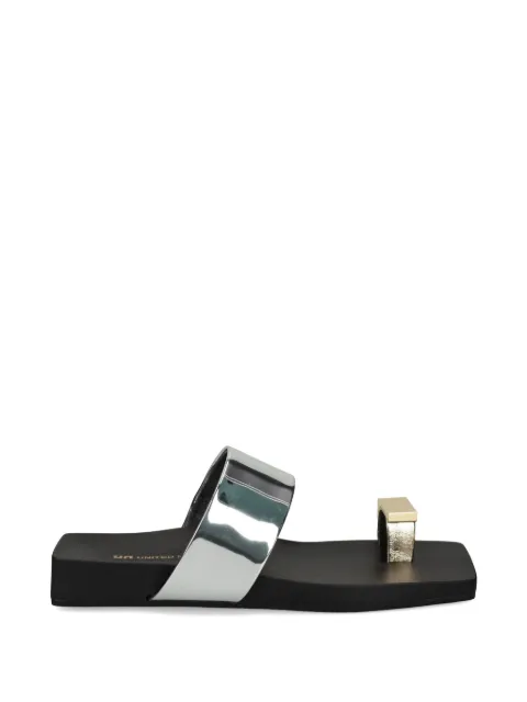 United Nude Loop Toe Lo metallic toe-loop sandals Silver 1099395113