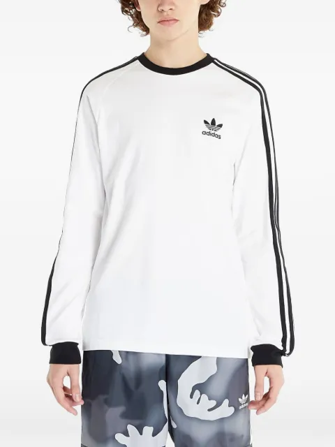 adidas side-stripe raglan-sleeve T-shirt White IA4879