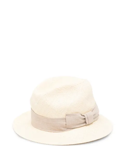 PANICALE Panama bow-detail hat Neutrals U38PANAMA1