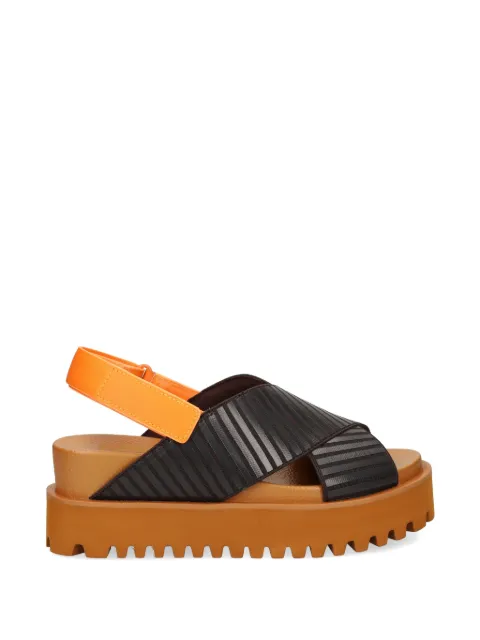 United Nude Rico X Sandal striped crossover-strap sandals Orange 1101394016