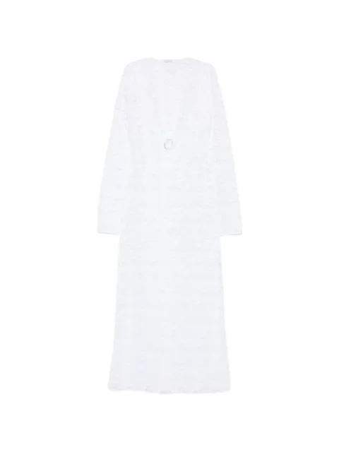 Oséree lace-embellished V-neck maxi dress White BFLF268
