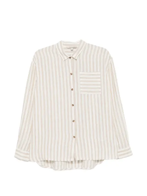 Barbour Annie striped chest-pocket shirt Brown LSH1590SN31