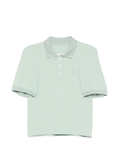 MM6 Maison Margiela embroidered-logo polo shirt Green S62GL0034M20220