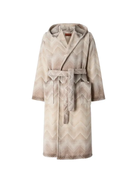Missoni Home zigzag hooded bathrobe Neutrals 1E3AC99105