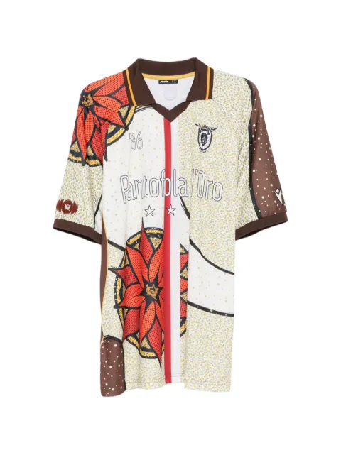 Pantofola D'oro PDO x Thebe Magugu graphic-print polo T-shirt Neutrals FMTHD
