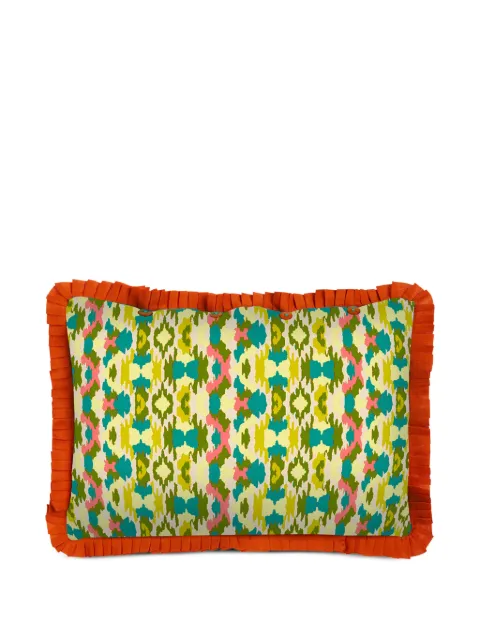 Lisa Corti Taquikat cotton cushion cover Green FE35X50MUSJQ75A35X50