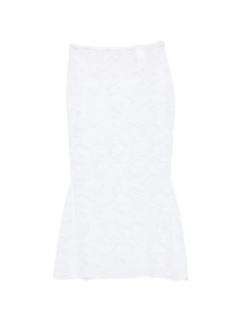 Oséree lace midi skirt White BFSF268
