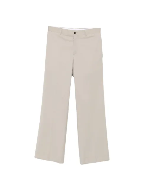 LC23 pressed-crease tailored trousers Neutrals P505