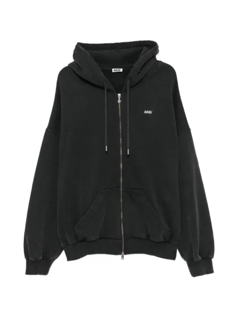 AVAVAV logo-embroidered zip-up hoodie Black S261083