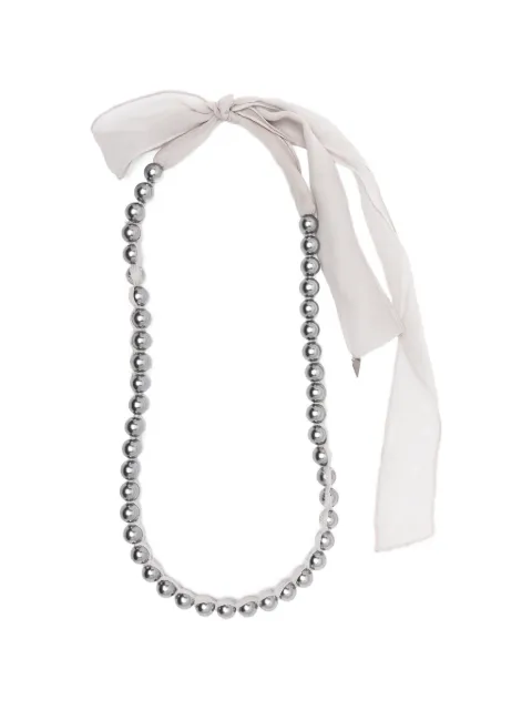 Forte Forte beaded-embellishment necklace Grey 14179MYJEWEL