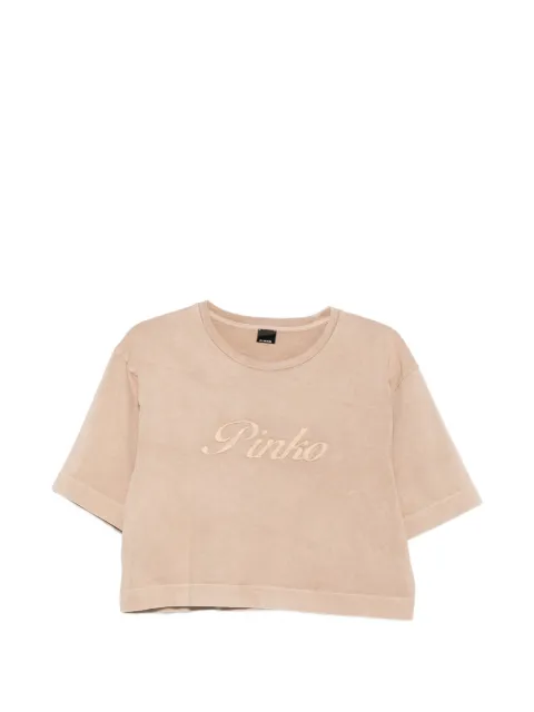 PINKO Suzanna logo-embroidered T-shirt Neutrals 106497A36T