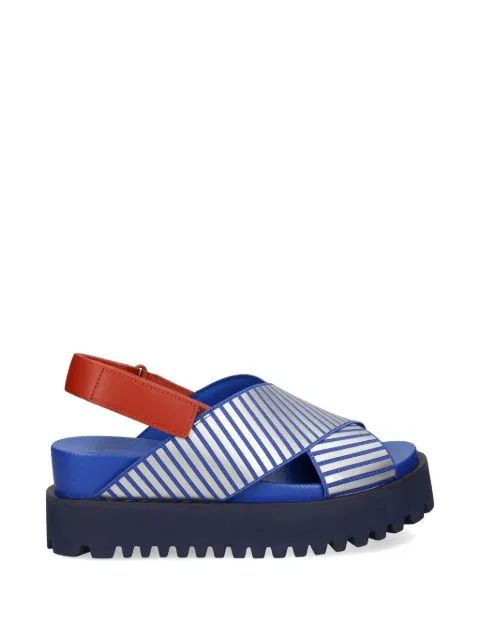 United Nude Rico X Sandal striped crossover-strap sandals Blue 1101396916
