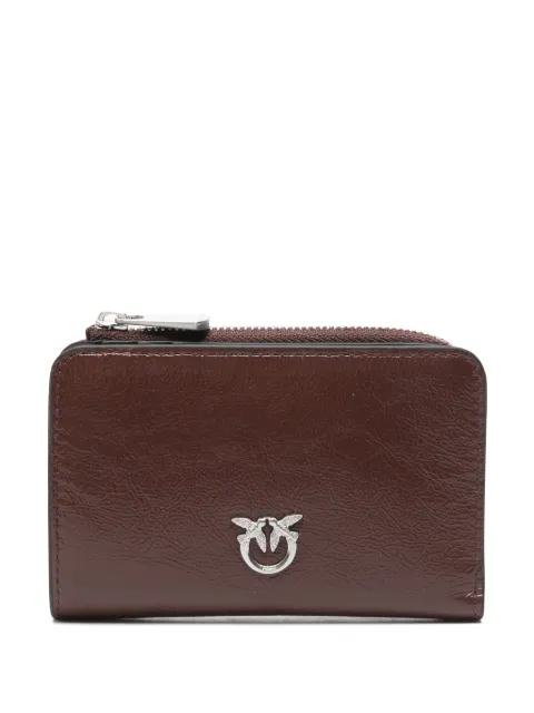 PINKO Love Birds plaque wallet Brown 106206A315R49E