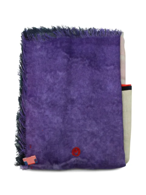 TALKING WALLS abstract-print frayed scarf Purple TW2288KWS6MATSAMPLE