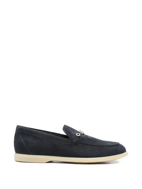 Stefano Ricci logo-plaque suede loafers Blue 2242