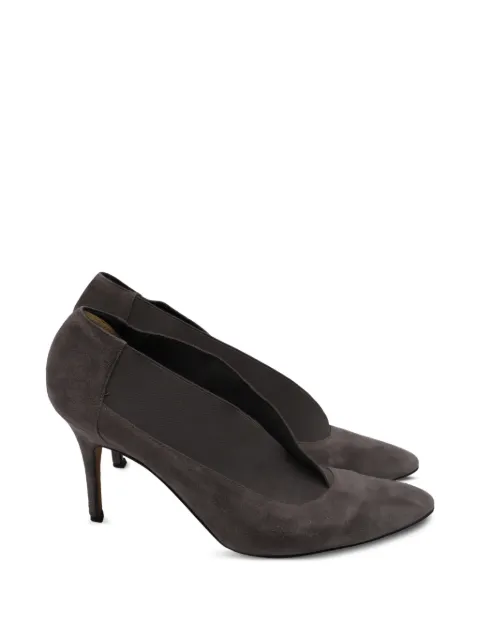 Manolo Blahnik elastic-accent pointed-toe pumps Grey GILTPUUSSH704419W