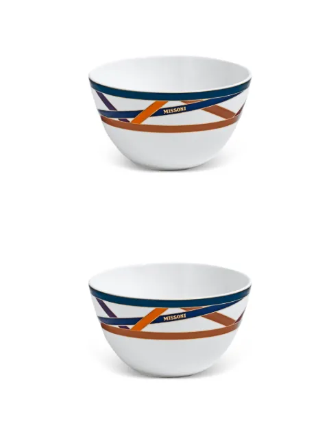 Missoni Home graphic-print bowl White MHPNMC22S2