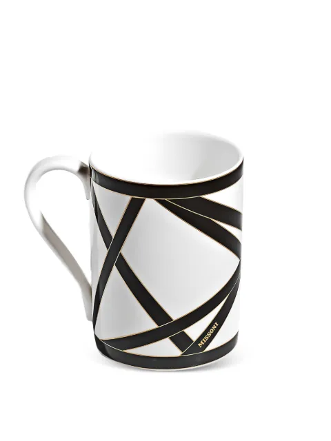 Missoni Home Nastri geometric-print mug White MHPNBLA16S1