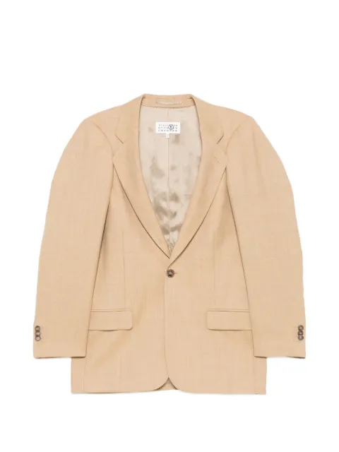 MM6 Maison Margiela single-breasted blazer Neutrals S62BN0119M35884