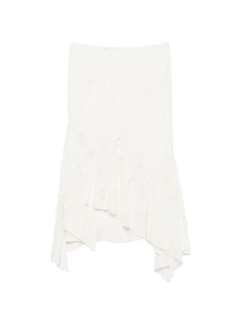 AVAVAV draped-design asymmetric skirt White S26E0315
