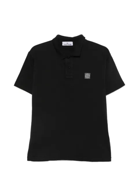 Stone Island logo-patch polo shirt Black L1S152200013S0057