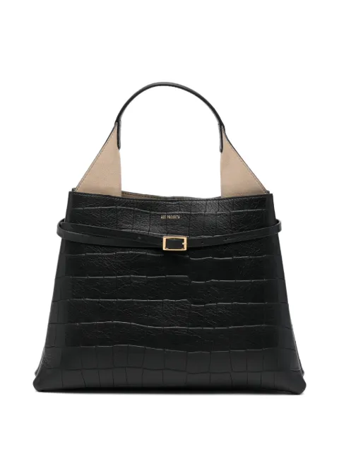 REE PROJECTS Clare croc-effect leather tote bag Black TOTCLAL1SC
