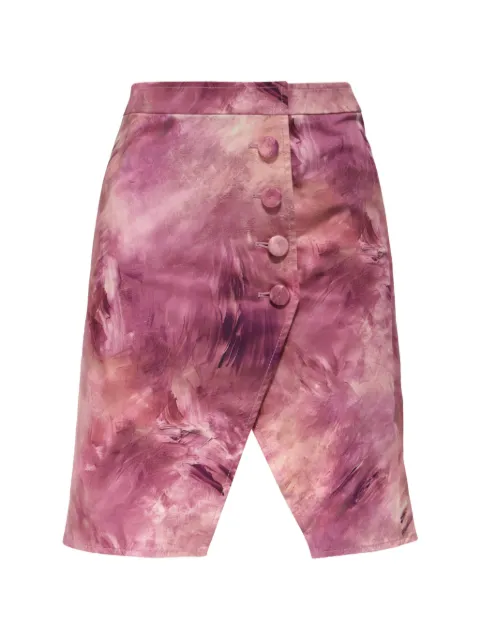 Moschino Pre-Owned couture-wrap midi skirt Purple GILTPUUSCL720185W