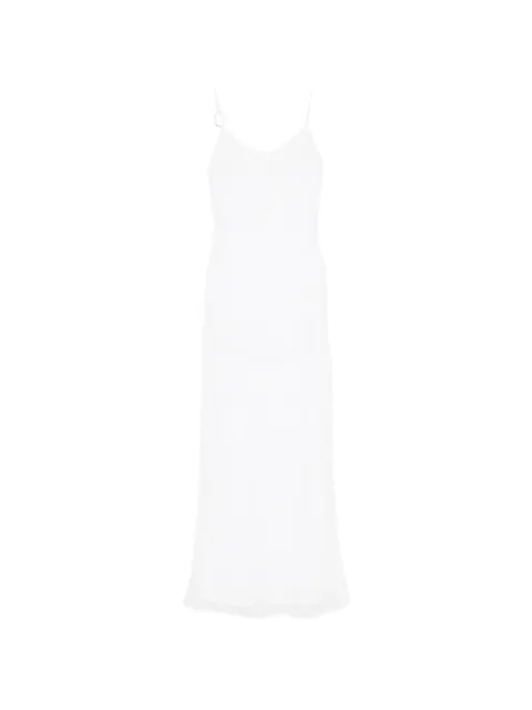 Oséree crystal-embellished spaghetti-strap maxi dress White BLSF268U