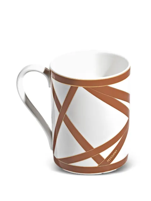 Missoni Home Nastri geometric-print mug White MHPNBEI16S1