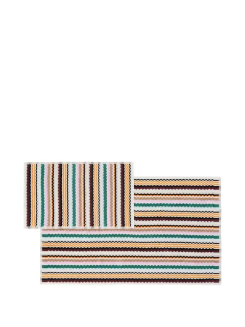 Missoni Home zigzag-print towels (set of two) White 1F3SP99112