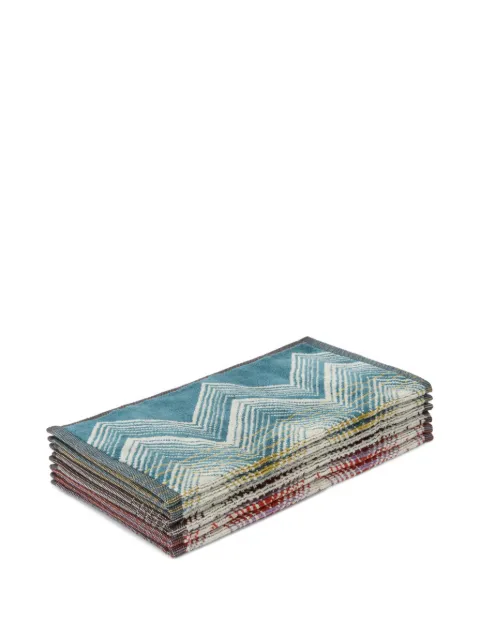 Missoni Home Marea zigzag-print face towels Blue 1F3SP99109