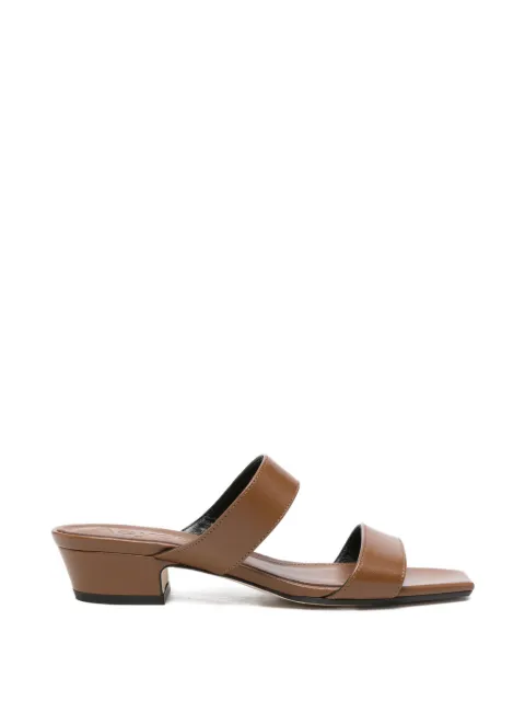 Aeyde square-toe leather sandals Brown A11HS0683001222126