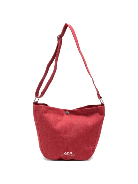 A.P.C. Journal logo-print shoulder bag Red COHLXM67010