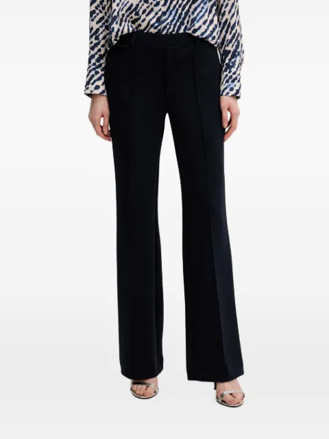 OUI pressed-crease flared-leg trousers Blue 96564