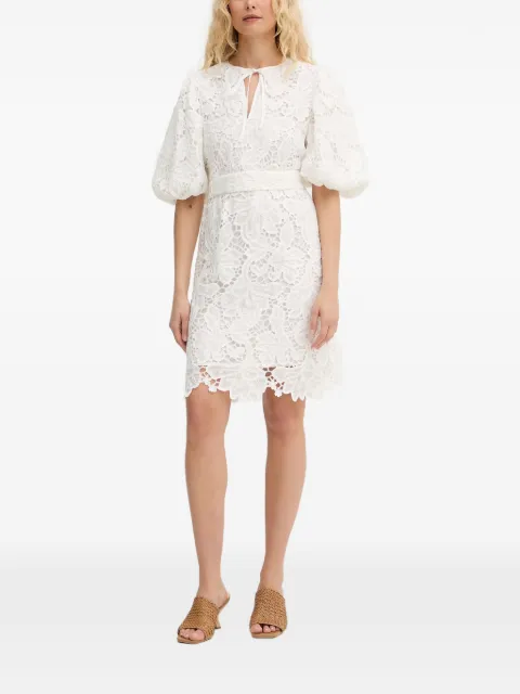 Silvian Heach guipure-lace belted mini dress White GPP26327VE
