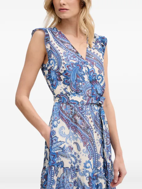 OUI paisley-print ruffled maxi dress Neutrals 96366