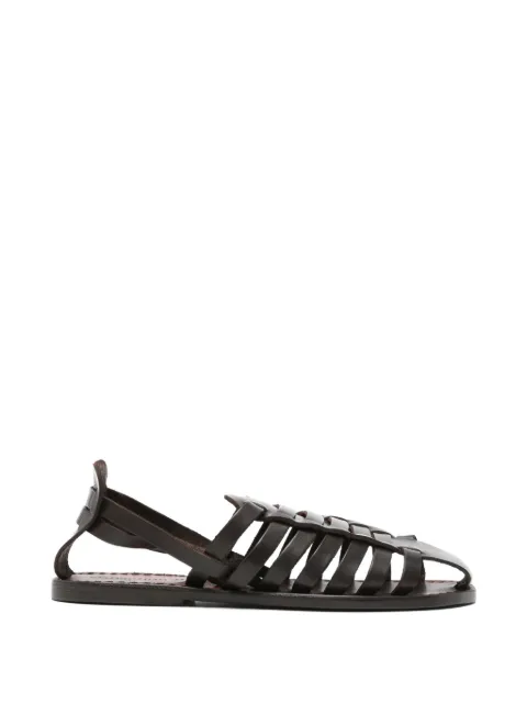 COLLECTION PRIVEE? cage-style leather sandals Brown L1001SANDA