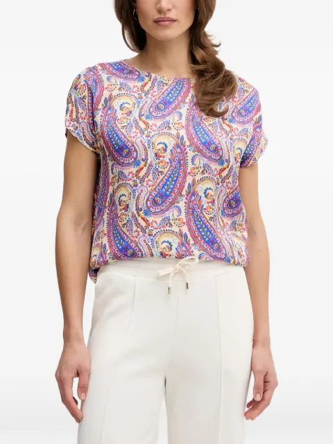 Marc Aurel paisley-print short-sleeve blouse Neutrals 5322A11087