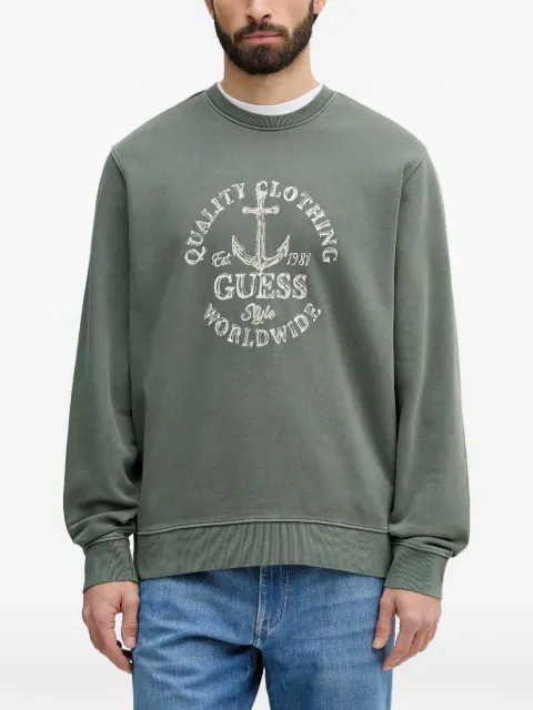GUESS USA embroidered sweatshirt Green M6GQ23K3464