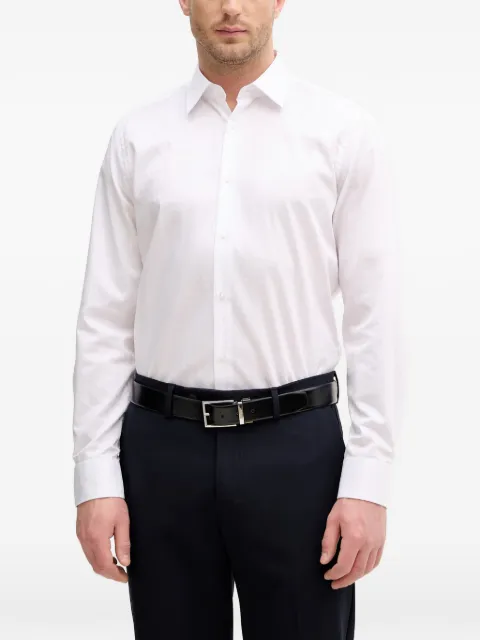 Joop! Cornflower Pierce logo-pattern long-sleeved shirt White 30102685