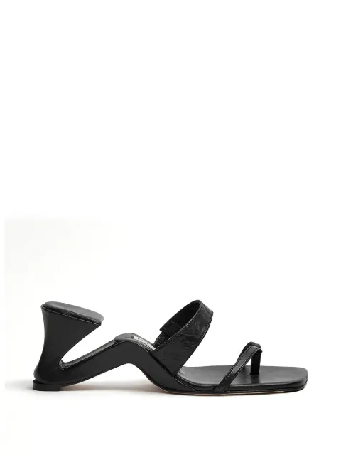 Miista sculptural-heel toe-strap sandals Black MI5696