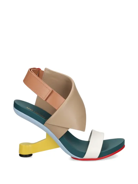 United Nude Eamz Polo colour-blocking architectural-heel sandals Neutrals 1099096516