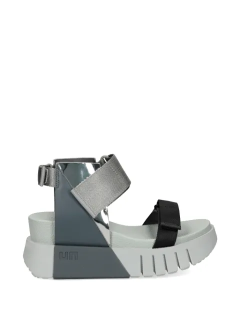 United Nude Delta Run metallic touch-strap sandals Grey 1041097716