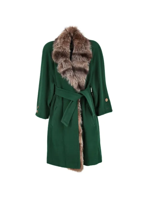Mario Borsato Vintage belted coat Green CVM26695