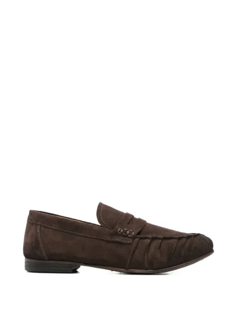 LeQarant gathered penny loafers Brown W1220